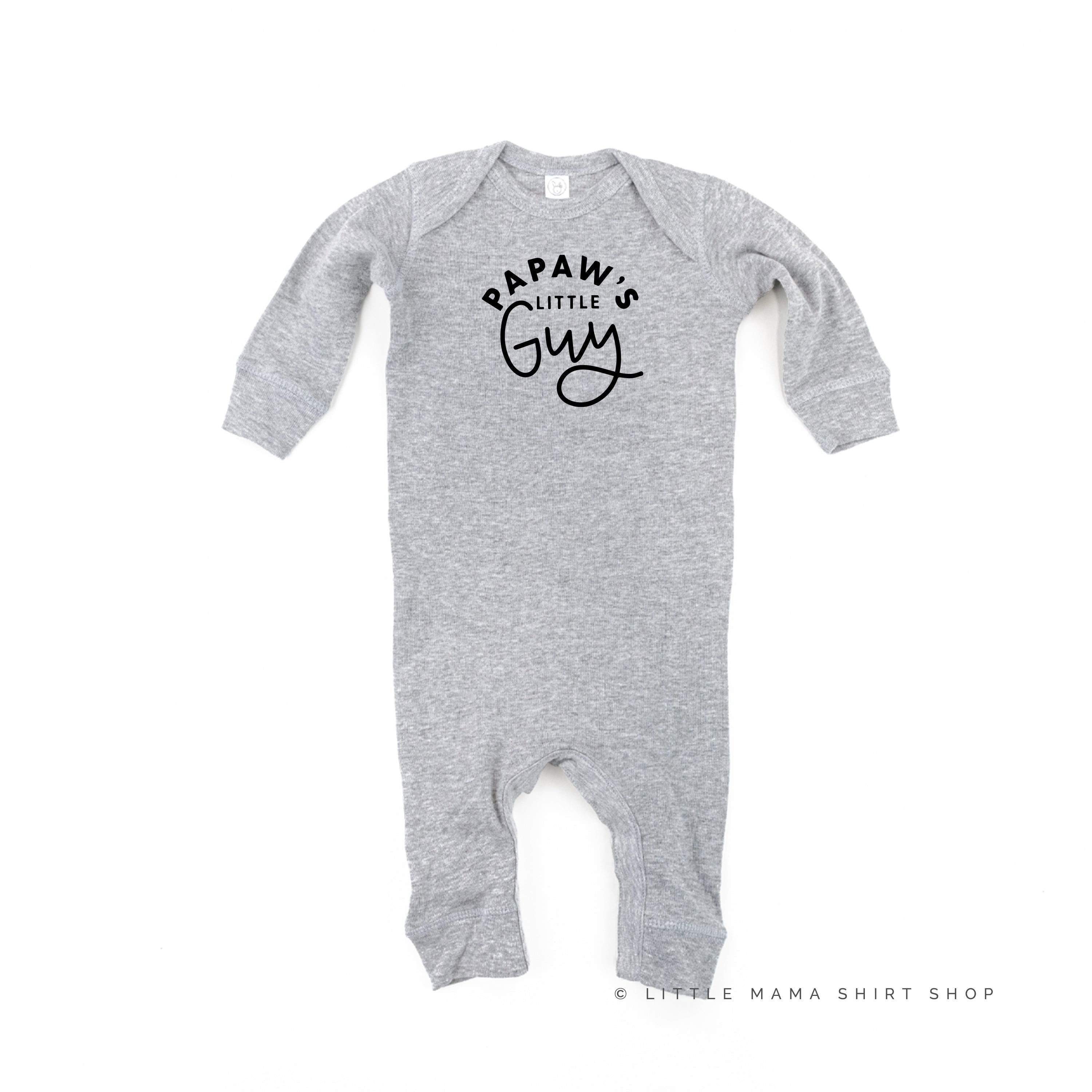 "______ Little Guy" - (PERSONALIZE IT!) One Piece Baby Sleeper Little Mama Shirt Shop