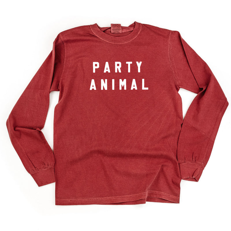 PARTY ANIMAL - BLOCK FONT - LONG SLEEVE COMFORT COLORS TEE