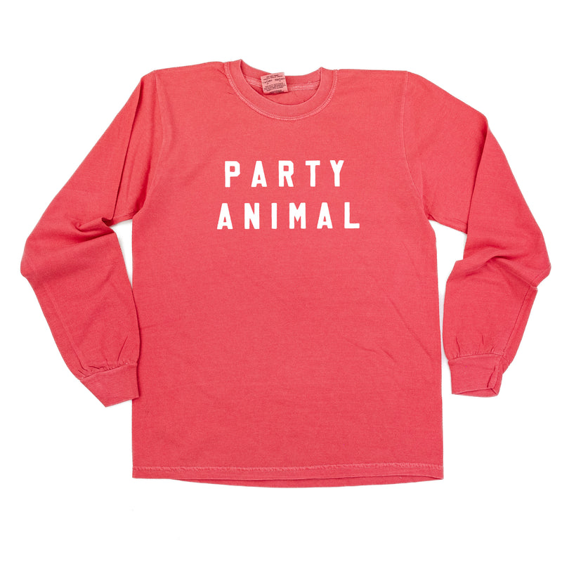 PARTY ANIMAL - BLOCK FONT - LONG SLEEVE COMFORT COLORS TEE