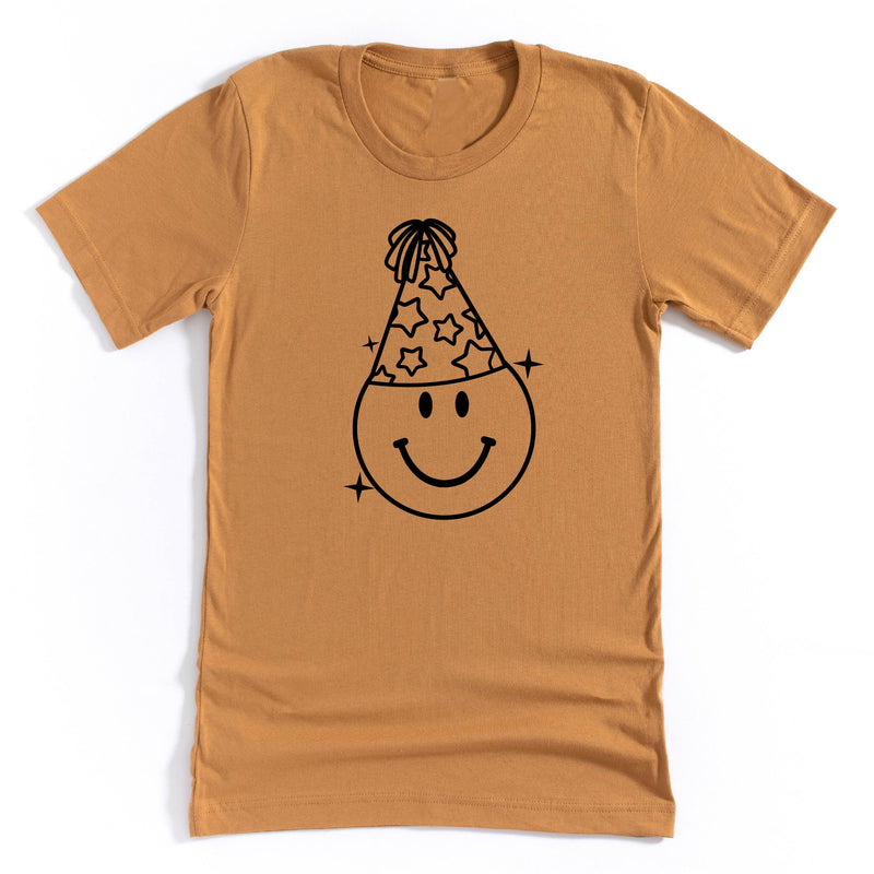 party_hat_smiley_adult_unisex_tee_little_mama_shirt_shop