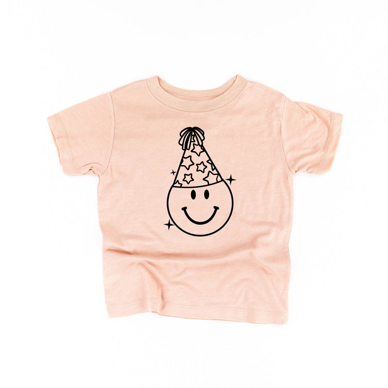 party_hat_smiley_child_short_sleeve_little_mama_shirt_shop