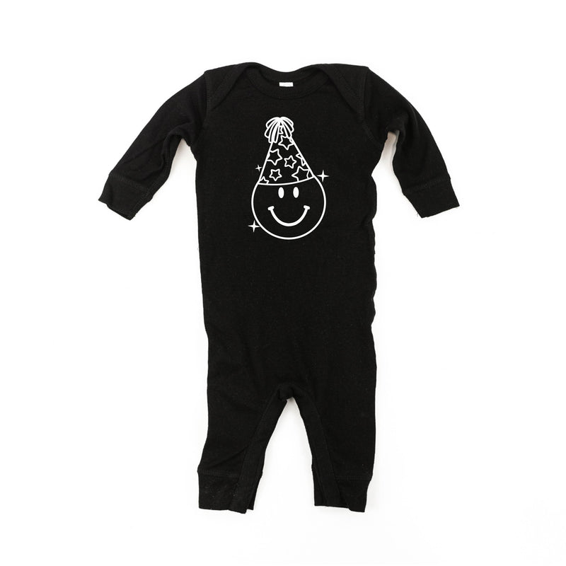 READY TO PARTY SMILEY - One Piece Baby Sleeper