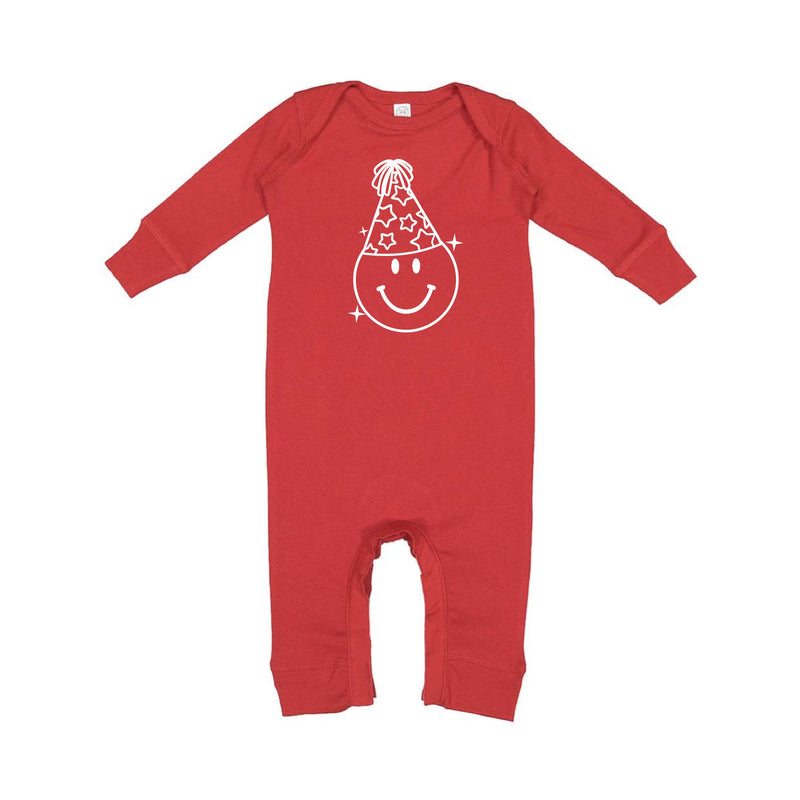 READY TO PARTY SMILEY - One Piece Baby Sleeper