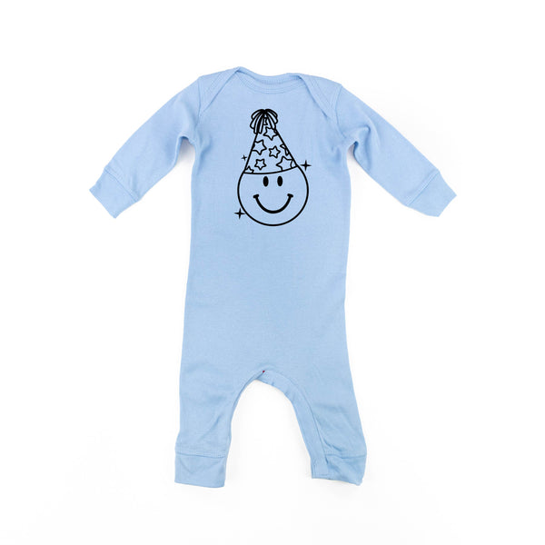 READY TO PARTY SMILEY - One Piece Baby Sleeper