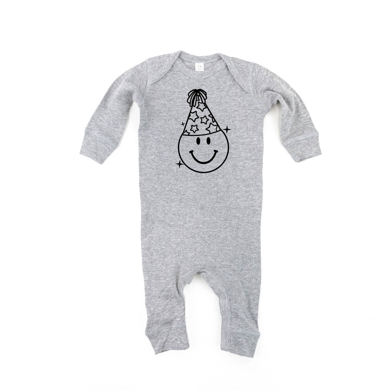READY TO PARTY SMILEY - One Piece Baby Sleeper