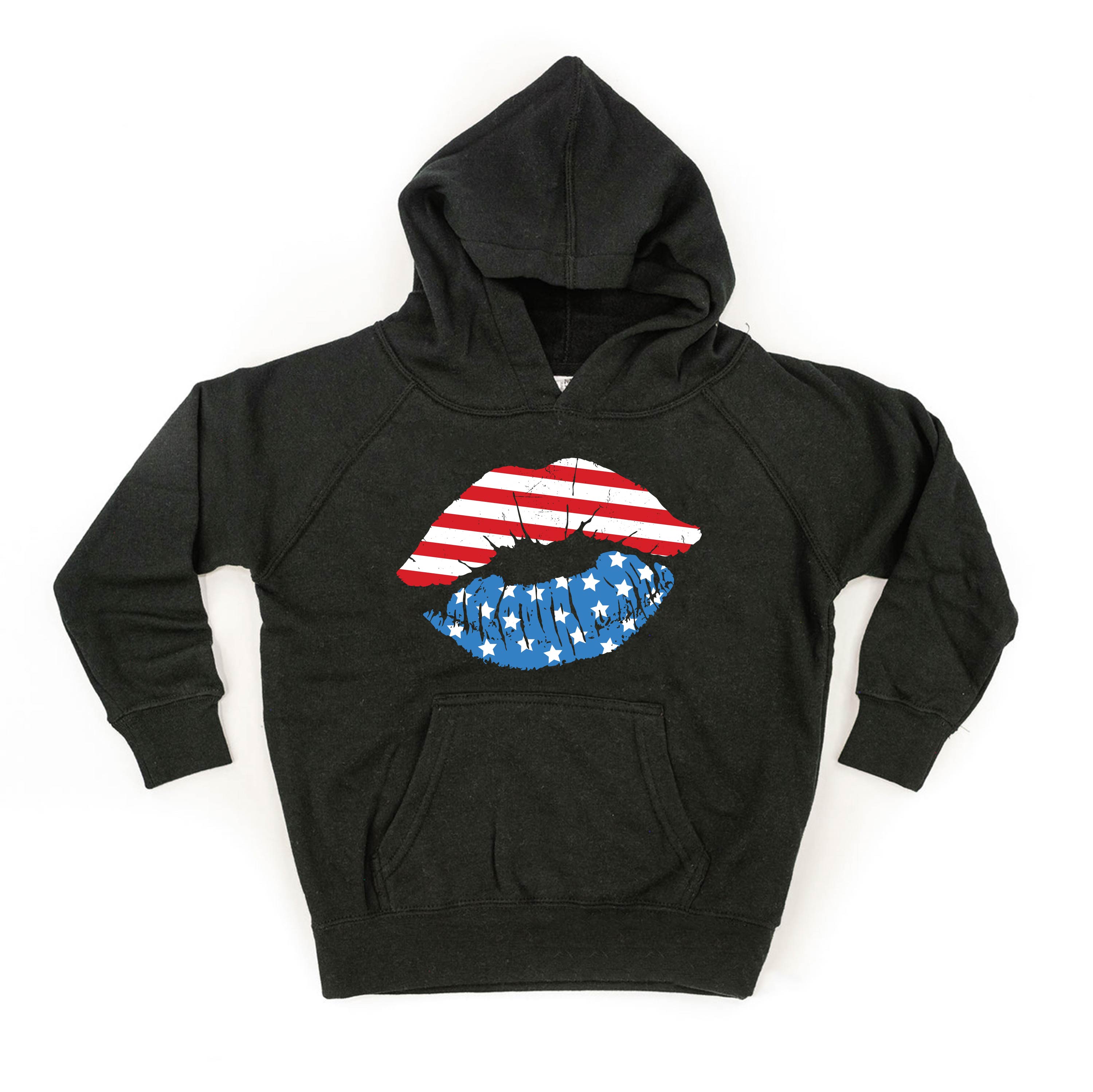 Patriotic Lips - Child HOODIE Little Mama Shirt Shop LLC
