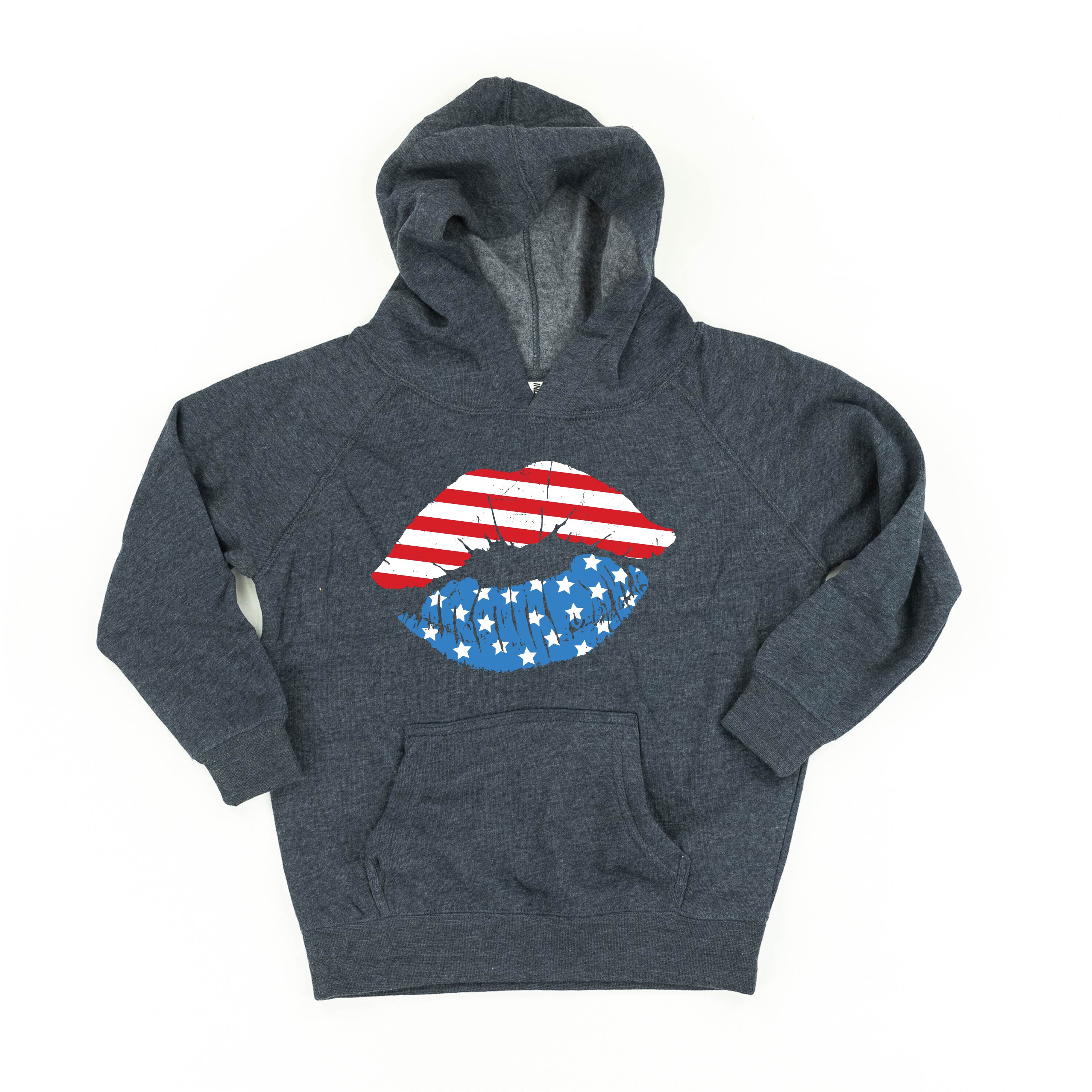 Patriotic Lips - Child HOODIE Little Mama Shirt Shop LLC