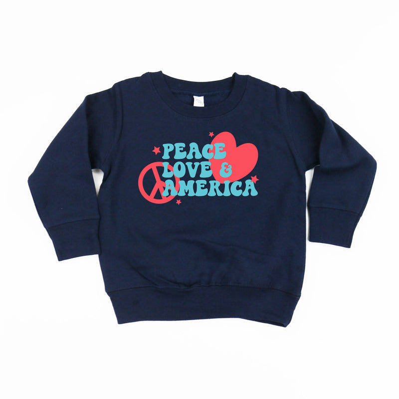 PEACE LOVE & AMERICA - Child Sweater