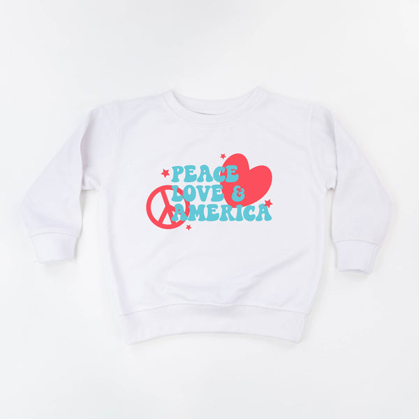 PEACE LOVE & AMERICA - Child Sweater