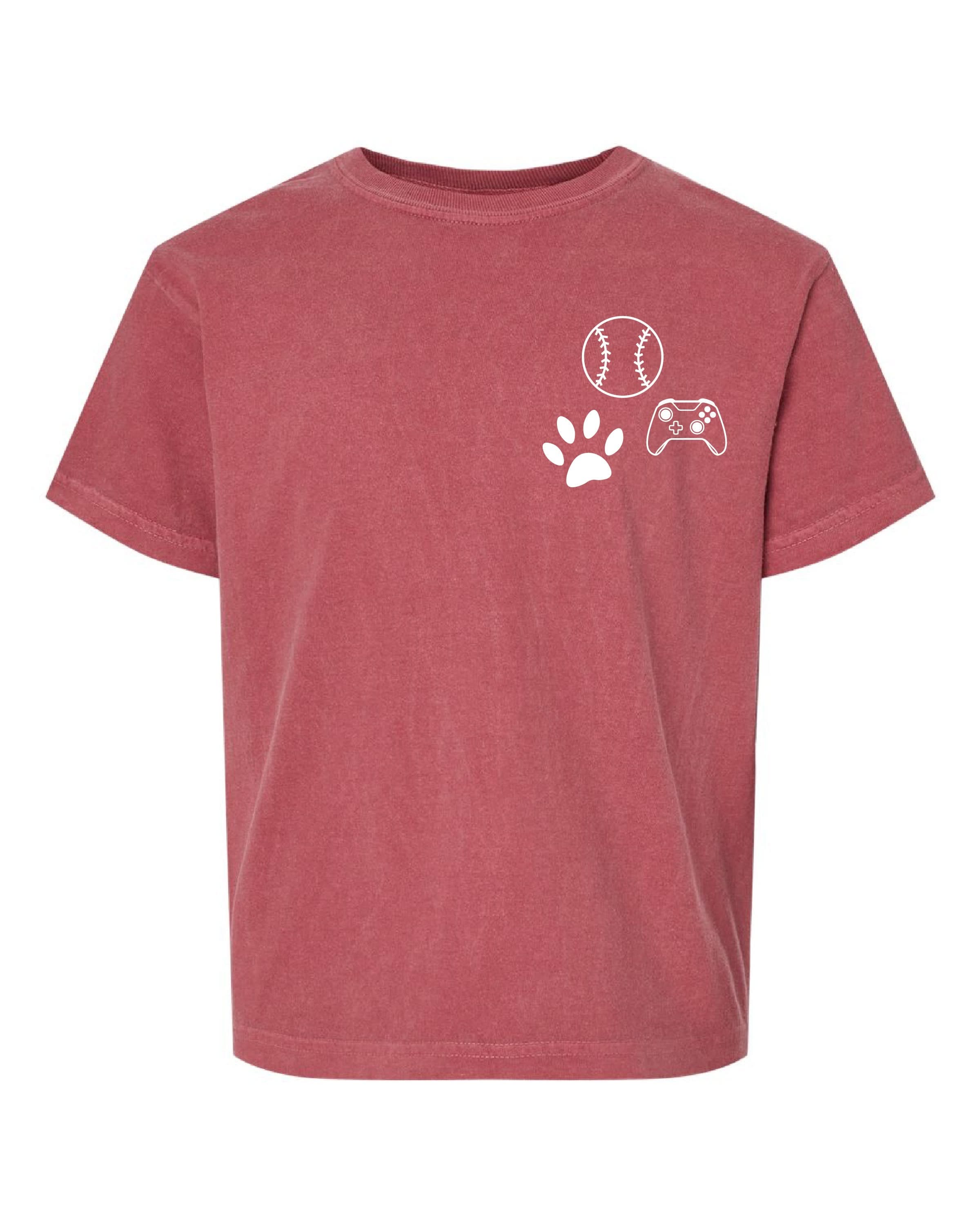Youth Personali-tees - Choose your symbols - Comfort Colors Tee Little Mama Shirt Shop LLC