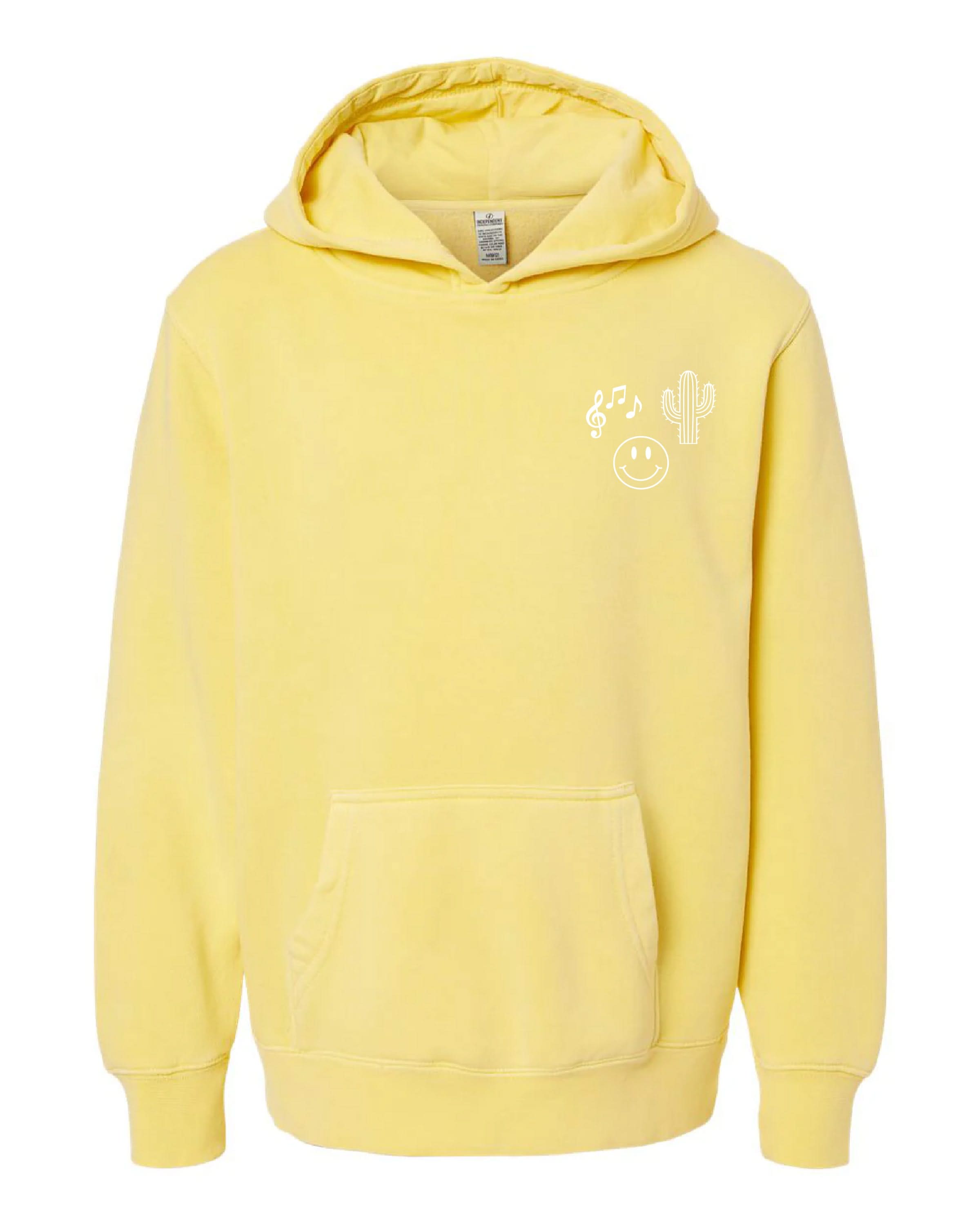 Youth Personali-tees - Choose your symbols - Pigment Hoodie Little Mama Shirt Shop LLC