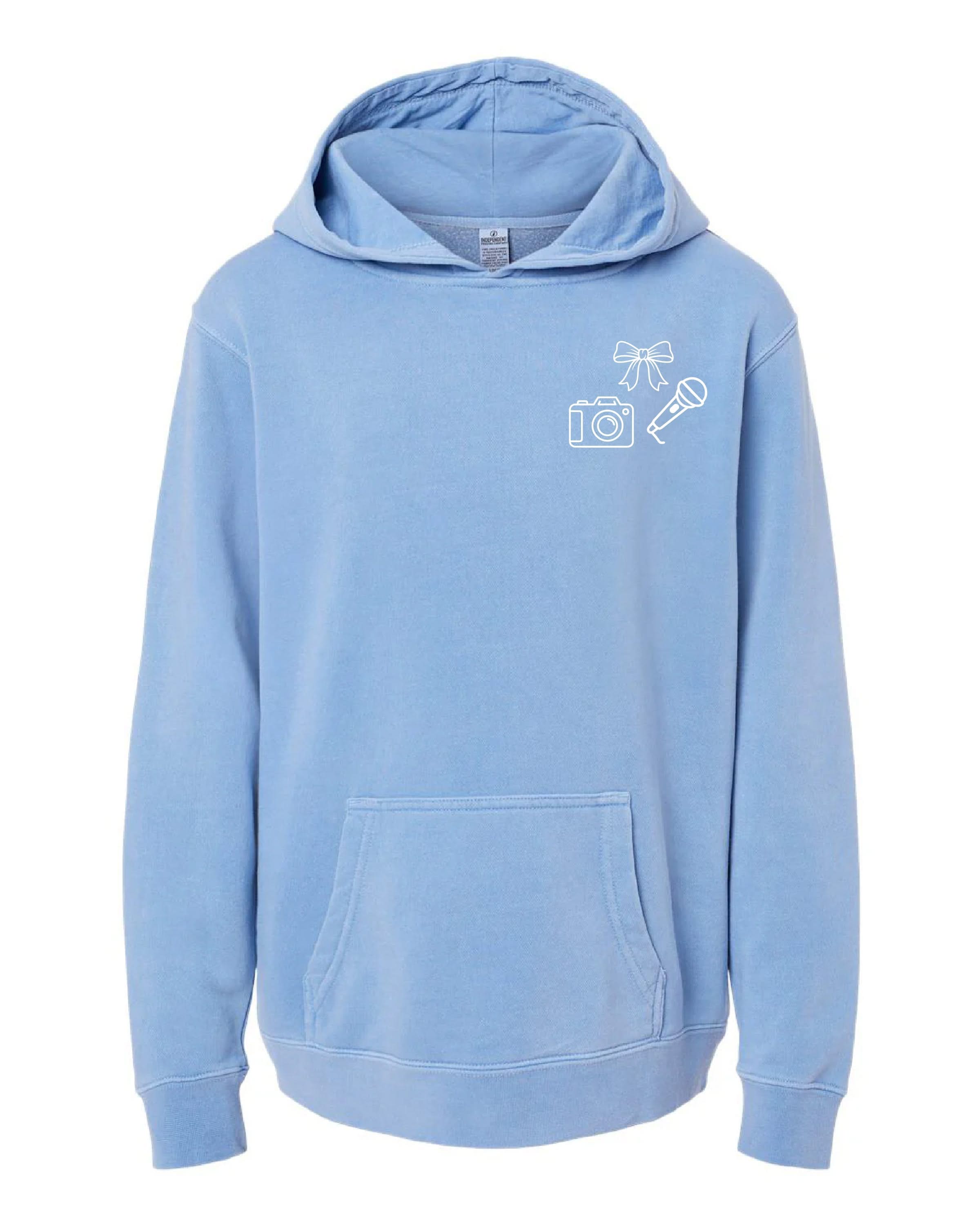 Youth Personali-tees - Choose your symbols - Pigment Hoodie Little Mama Shirt Shop LLC