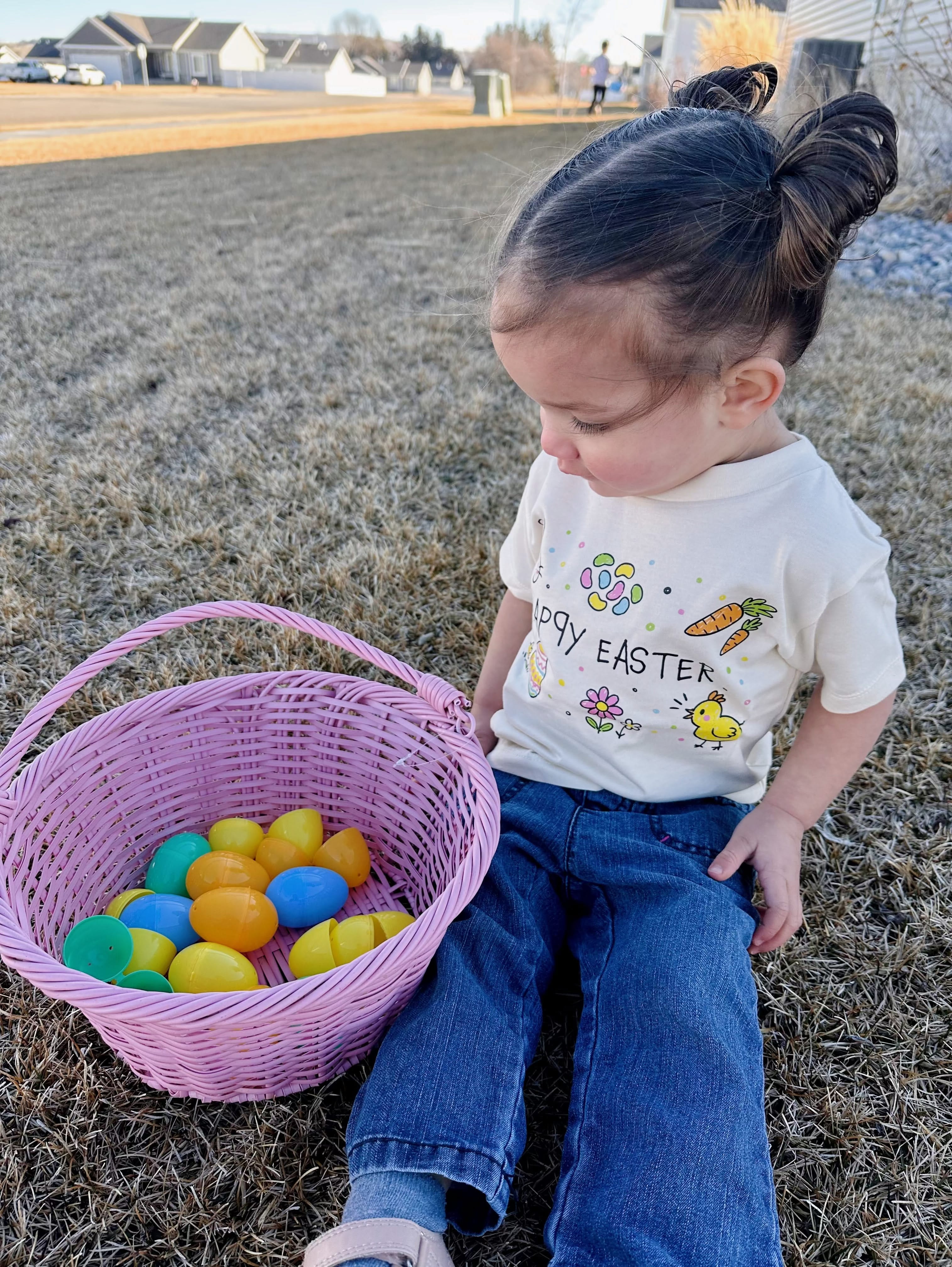 Happy Easter Child Tee | Kids Easter Graphic Shirt Little Mama Shirt Shop LLC