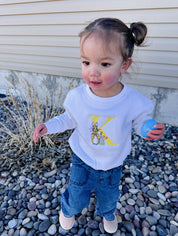 Embroidered Child Sweater - Hoppy Initials Little Mama Shirt Shop LLC