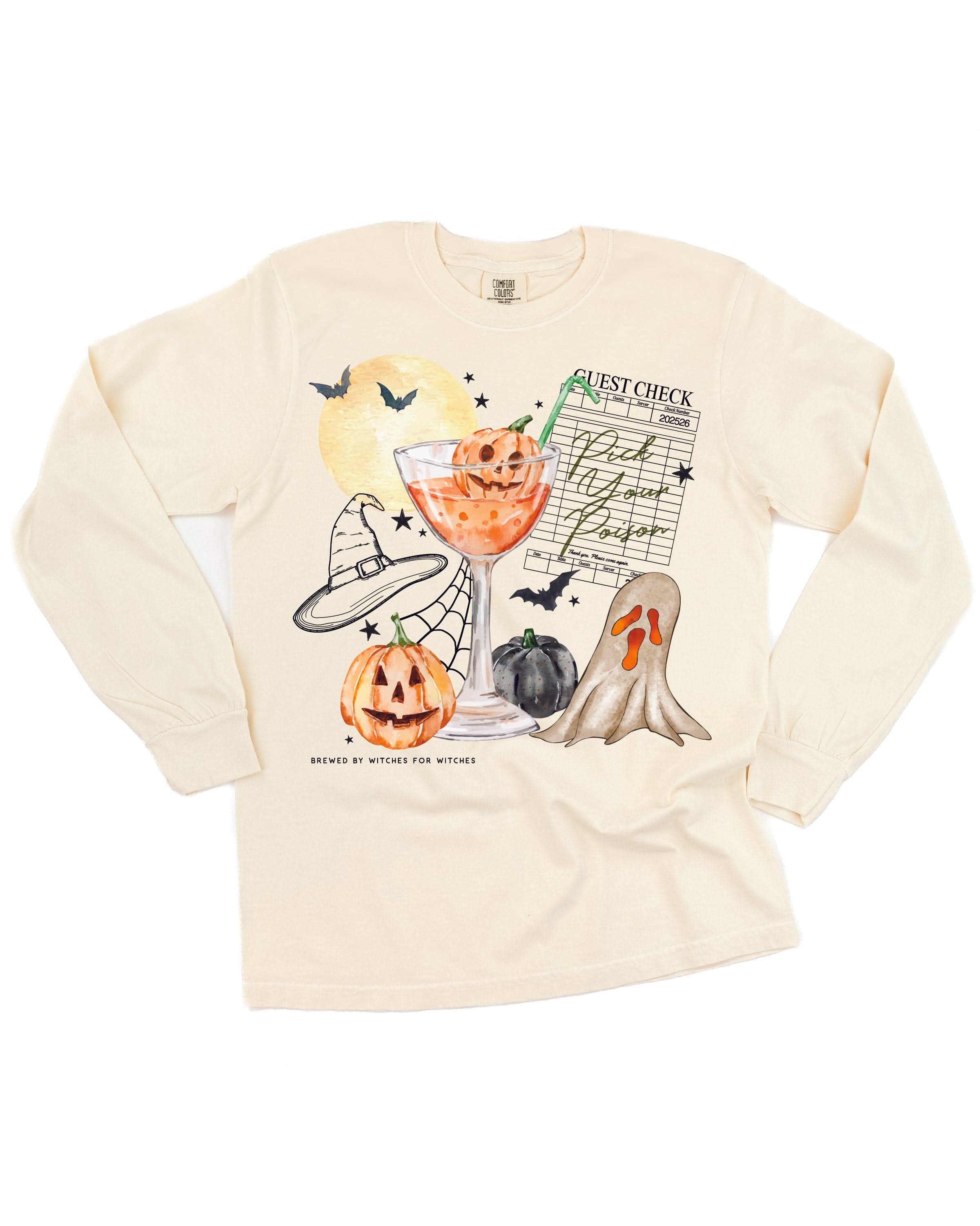 Pick Your Poison - Long Sleeve Comfort Colors Tee Little Mama Shirt Shop