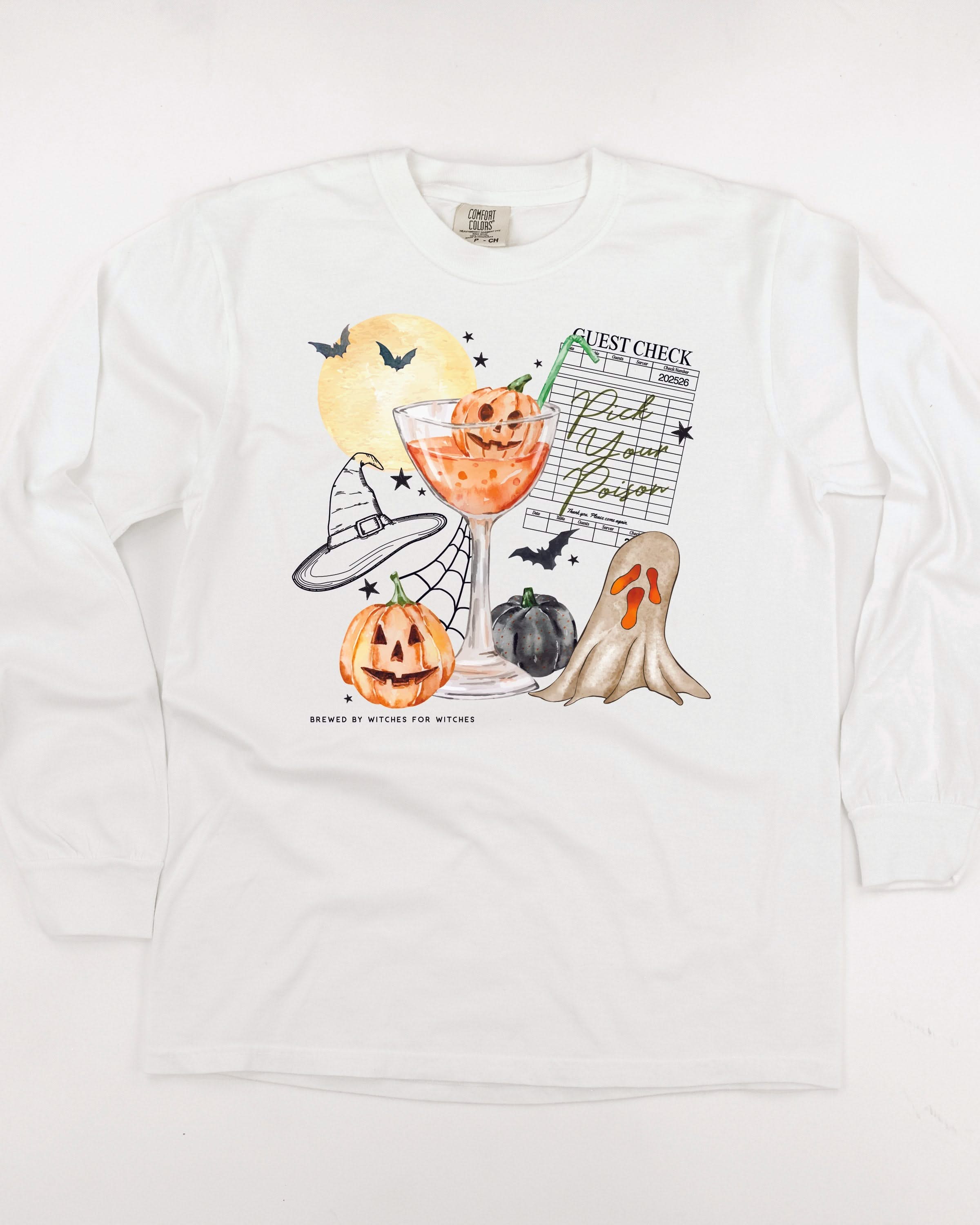 Pick Your Poison - Long Sleeve Comfort Colors Tee Little Mama Shirt Shop