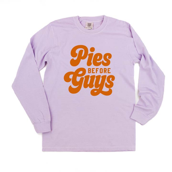 Pies Before Guys - LONG SLEEVE Comfort Colors Tee Little Mama Shirt Shop