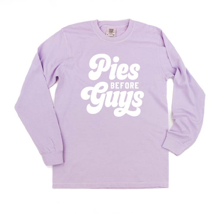Pies Before Guys - LONG SLEEVE Comfort Colors Tee Little Mama Shirt Shop