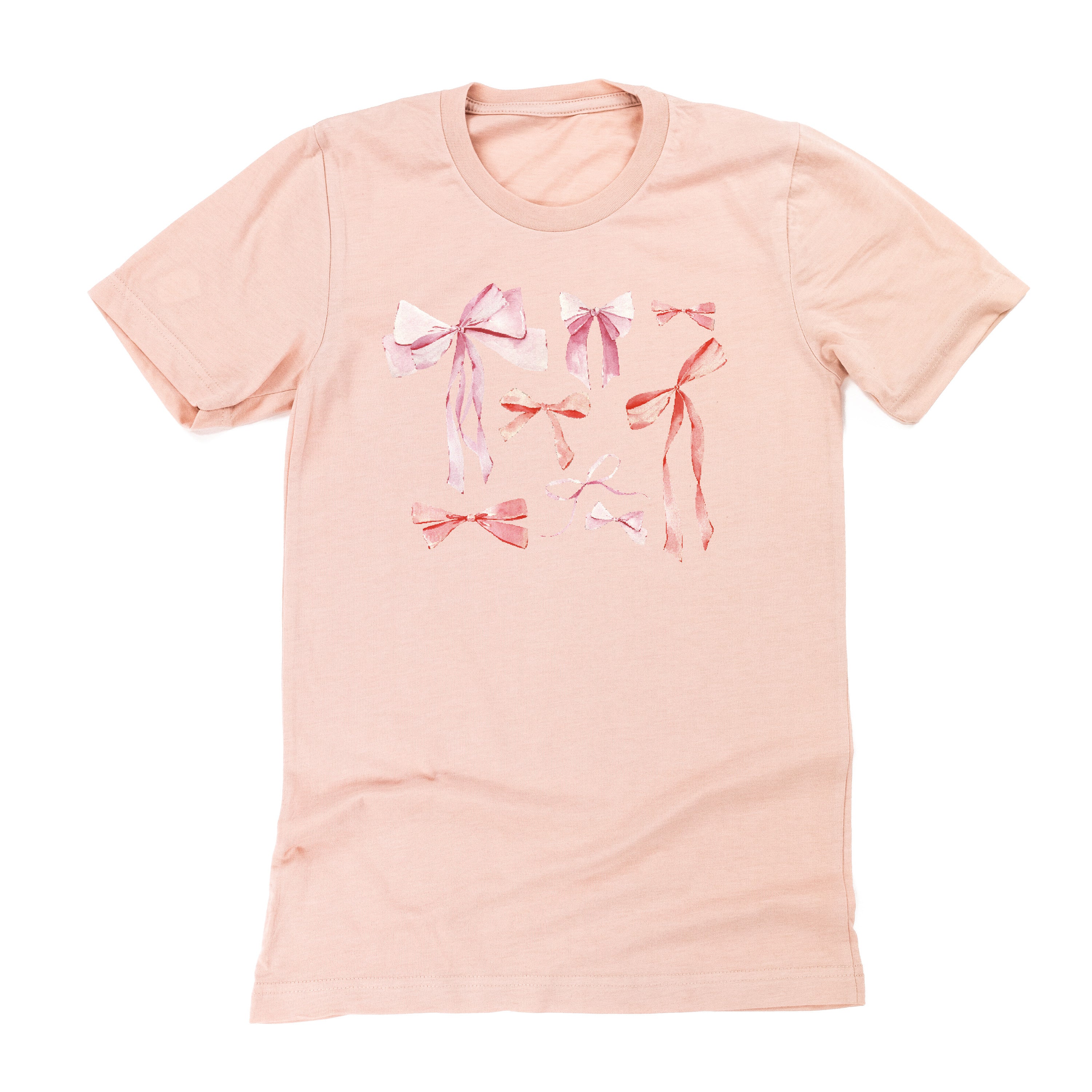 Pink And Red Valentine Bows - Unisex Tee Little Mama Shirt Shop