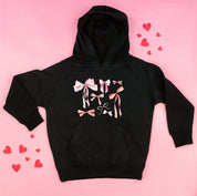 Pink And Red Valentine Bows - Child HOODIE Little Mama Shirt Shop
