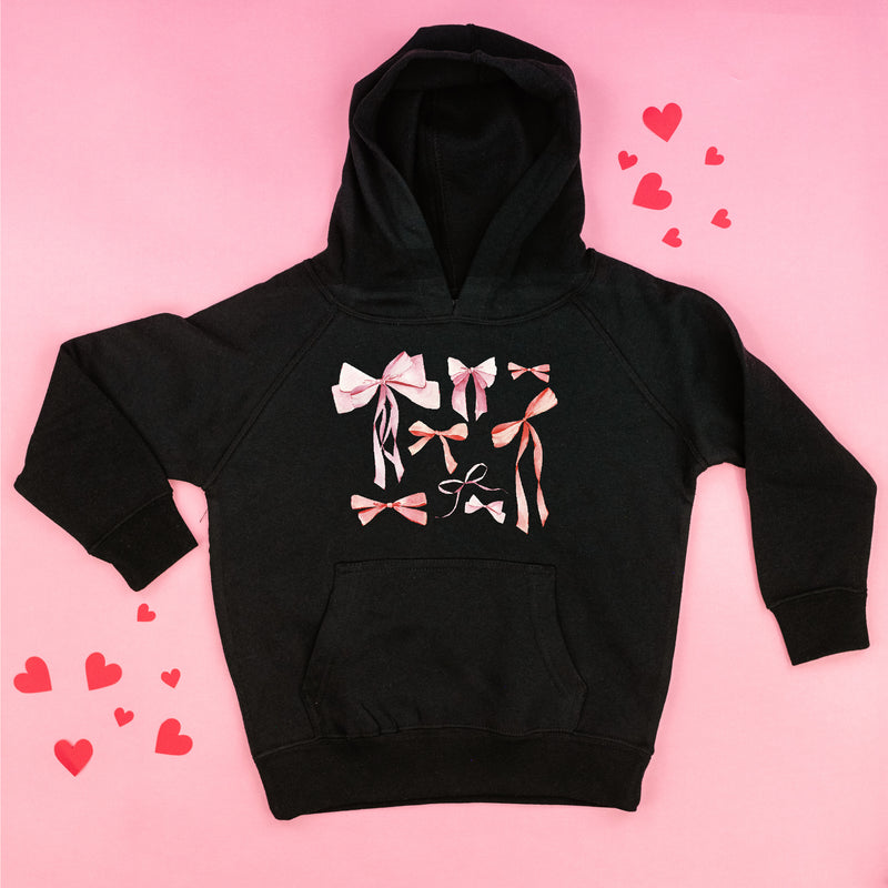Pink and Red Valentine Bows - Child Hoodie