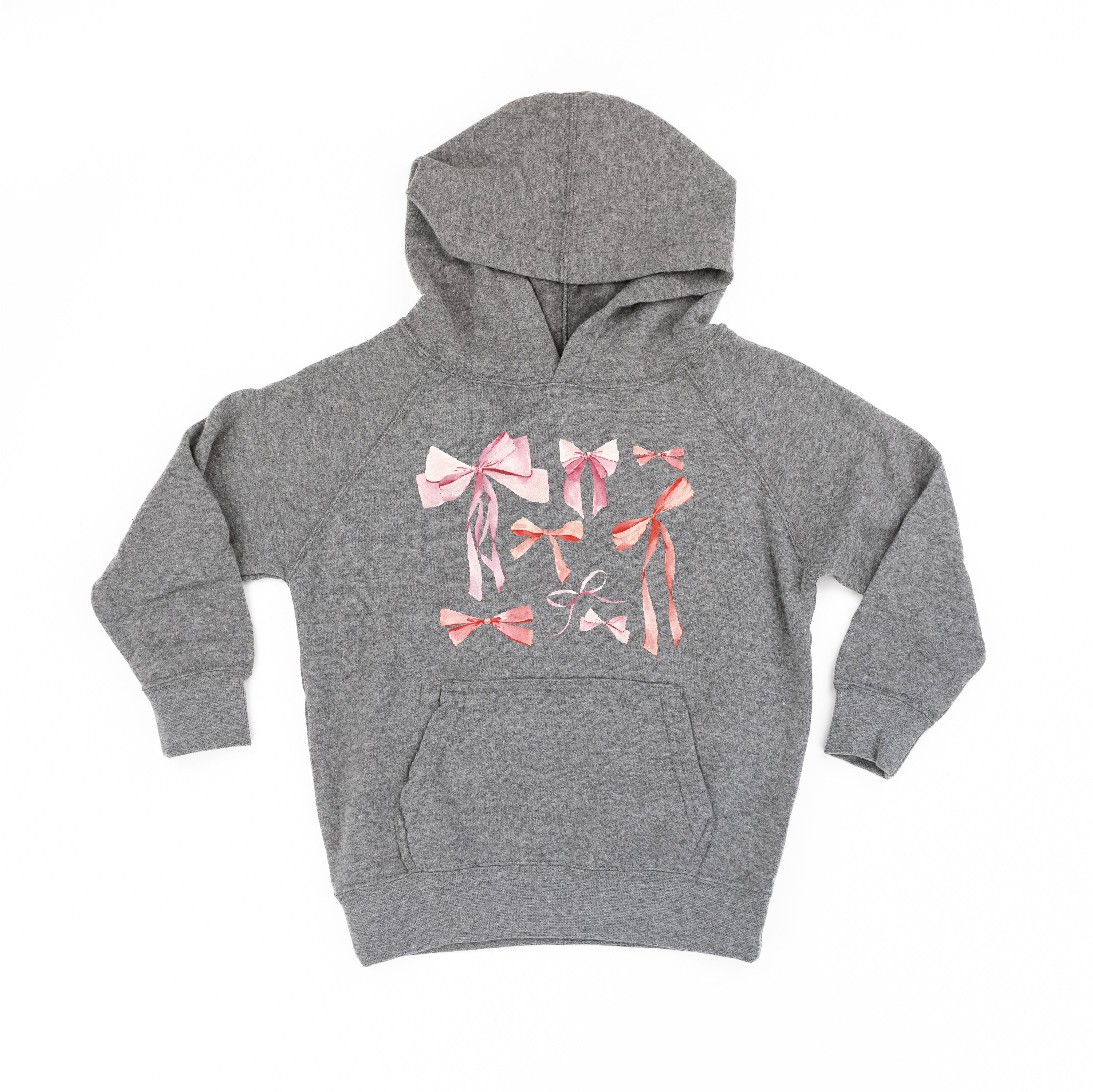 Pink And Red Valentine Bows - Child HOODIE Little Mama Shirt Shop