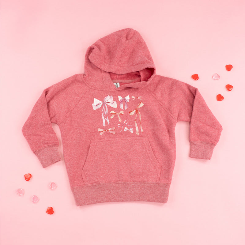 Pink and Red Valentine Bows - Child Hoodie