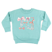 Pink And Red Valentine Bows - Child Sweater Little Mama Shirt Shop
