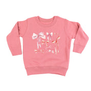 Pink And Red Valentine Bows - Child Sweater Little Mama Shirt Shop