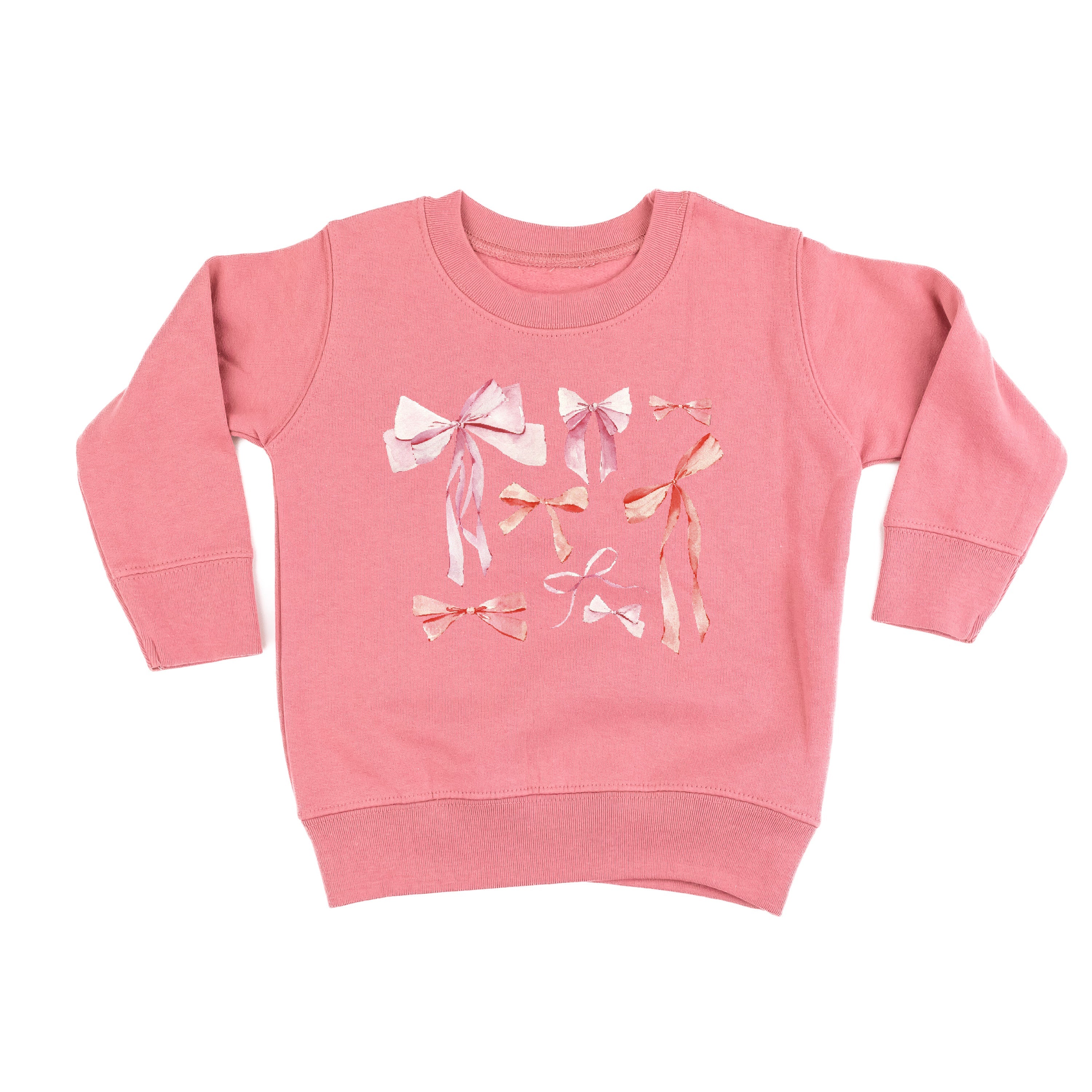 Pink And Red Valentine Bows - Child Sweater Little Mama Shirt Shop