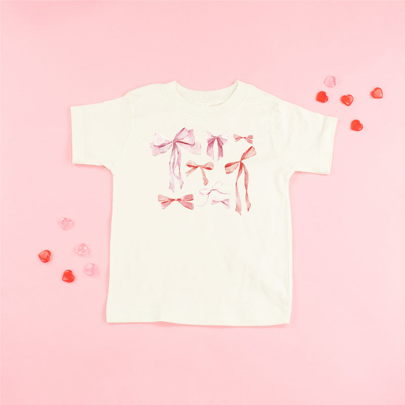 Pink and Red Valentine Bows - Short Sleeve Child Tee