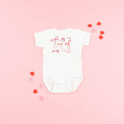 Pink And Red Valentine Bows - Child Tee Little Mama Shirt Shop