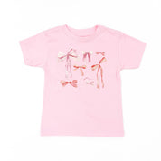 Pink And Red Valentine Bows - Child Tee Little Mama Shirt Shop