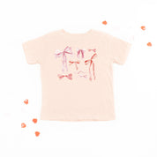 Pink And Red Valentine Bows - Child Tee Little Mama Shirt Shop