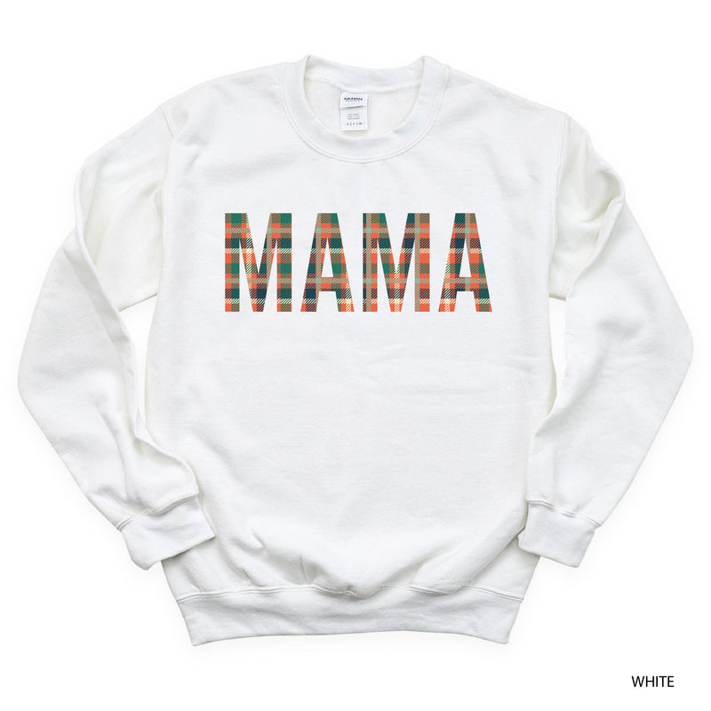 Fall Plaid MAMA - BASIC FLEECE CREWNECK