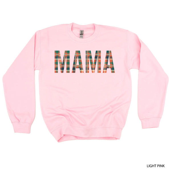 Fall Plaid MAMA - BASIC FLEECE CREWNECK