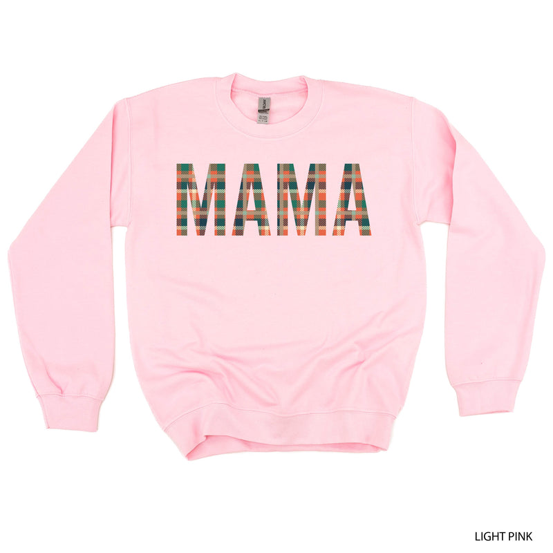 Fall Plaid MAMA - BASIC FLEECE CREWNECK