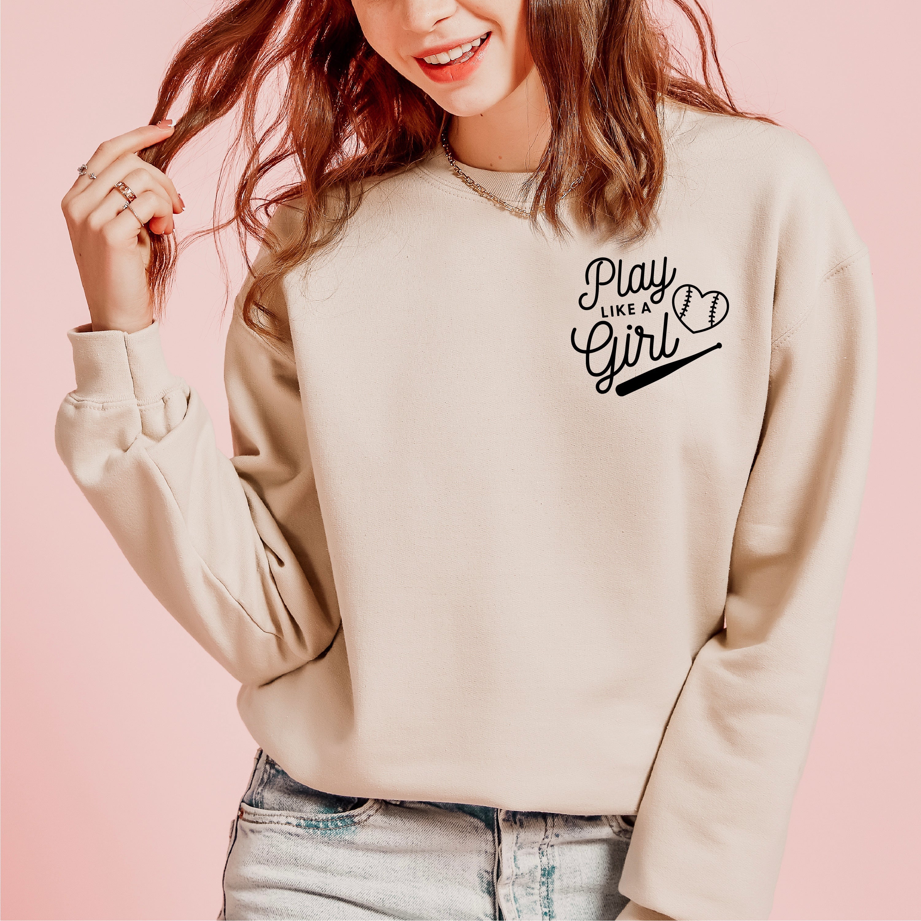 Play Like A Girl - BASIC Fleece Little Mama Shirt Shop LLC