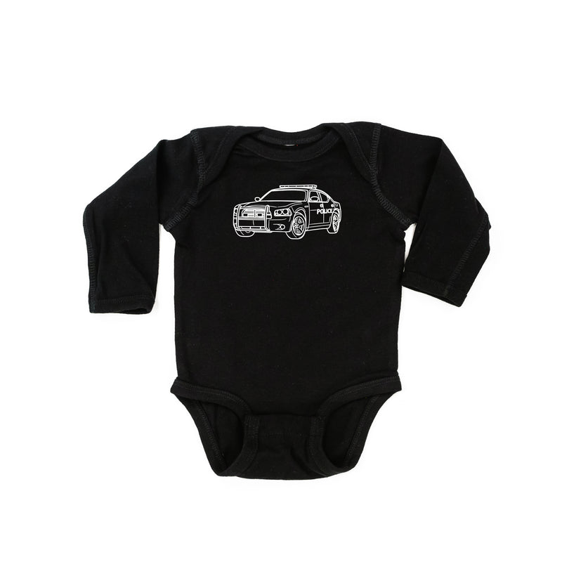 POLICE CAR - Minimalist Design - Long Sleeve Child Shirt