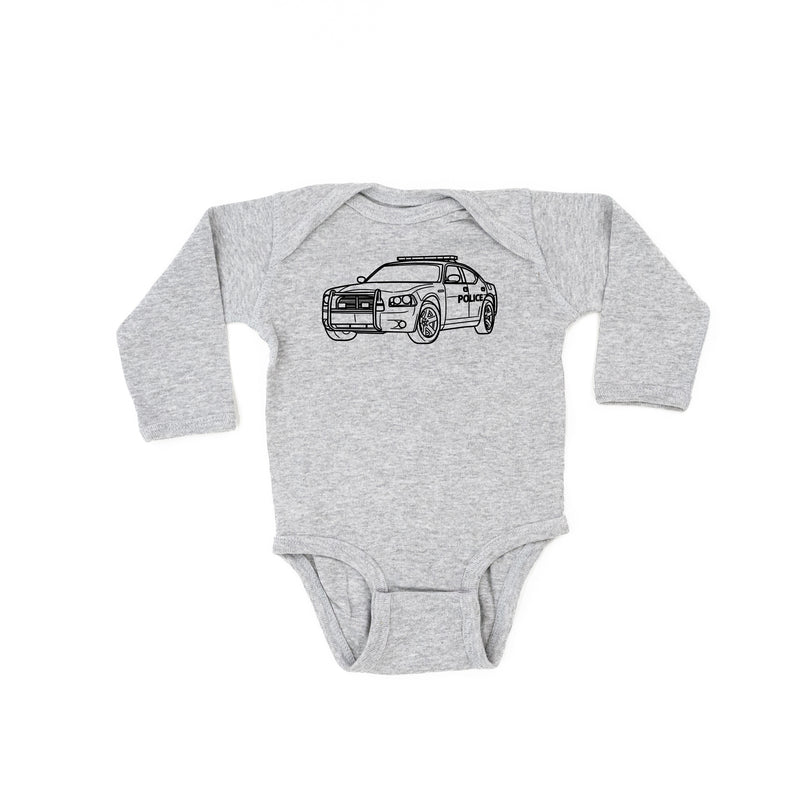 POLICE CAR - Minimalist Design - Long Sleeve Child Shirt