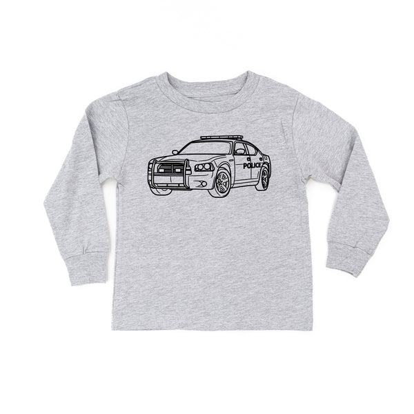 POLICE CAR - Minimalist Design - Long Sleeve Child Shirt