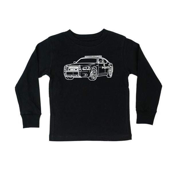 POLICE CAR - Minimalist Design - Long Sleeve Child Shirt