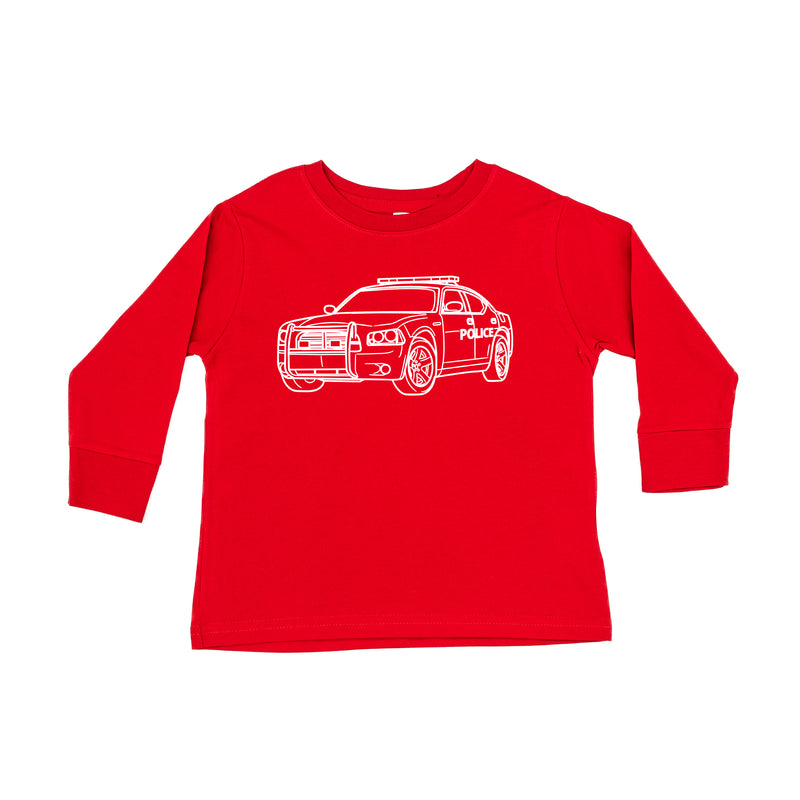 POLICE CAR - Minimalist Design - Long Sleeve Child Shirt