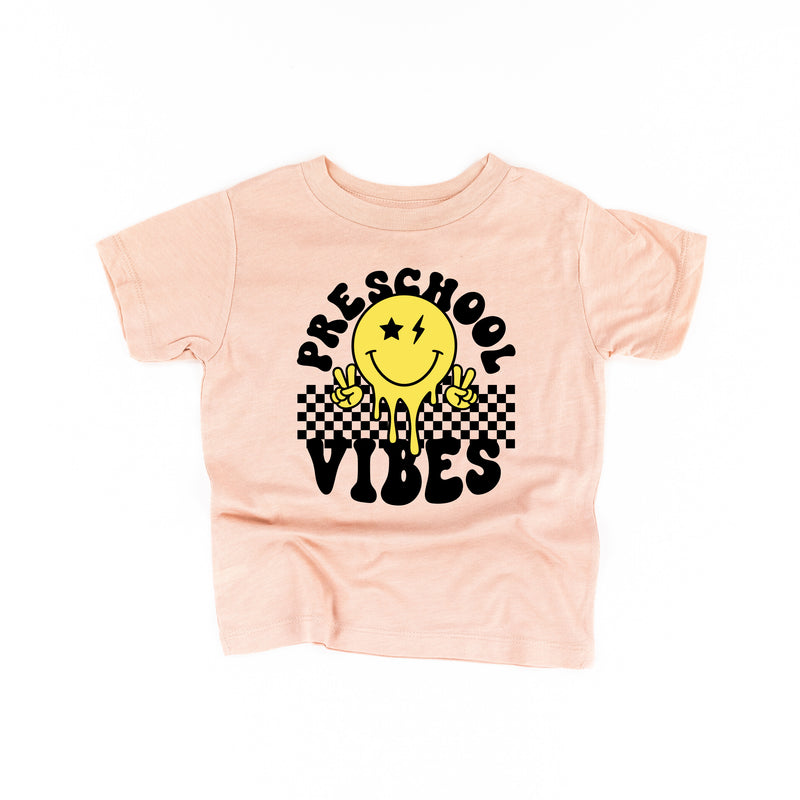 Pre School Vibes - Peace Smiley - Short Sleeve Child Shirt