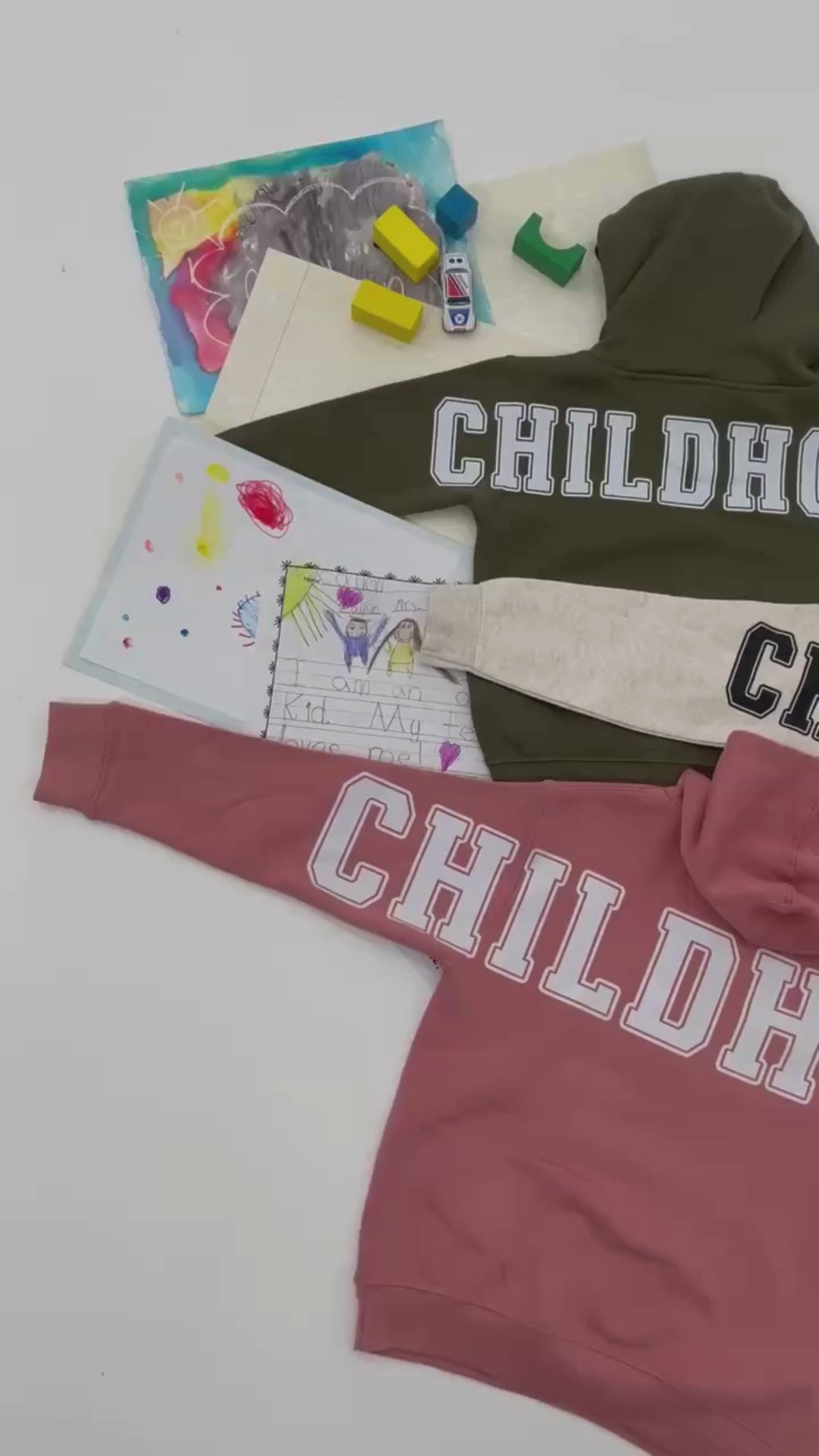 Childhood Elevated Fleece Hoodie – Customizable Year Embroidery Youth | Little Mama Shirt Shop