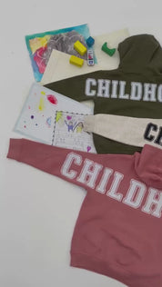 Childhood Elevated Fleece Hoodie – Customizable Year Embroidery Youth | Little Mama Shirt Shop