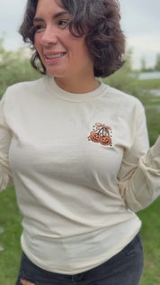 Full of Tricks and Treats - Embroidered Long Sleeve Comfort Colors Tee