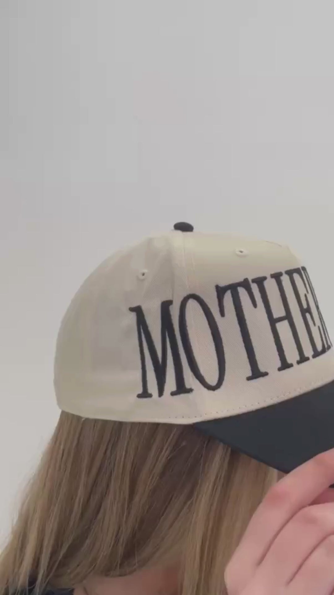 Motherhood  – Embroidered Trucker Hat  | Little Mama Shirt Shop