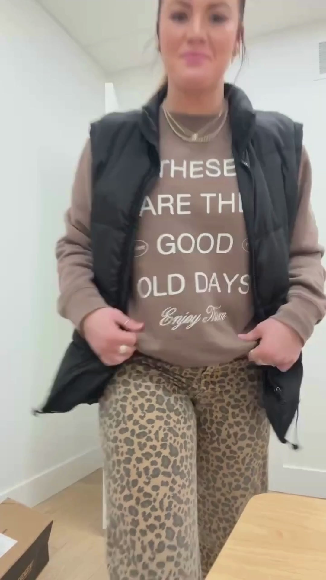 Enjoy Them – These Are The Good Old Days – Motherhood Sweatshirt – Pigment Crewneck – Women | Little Mama Shirt Shop
