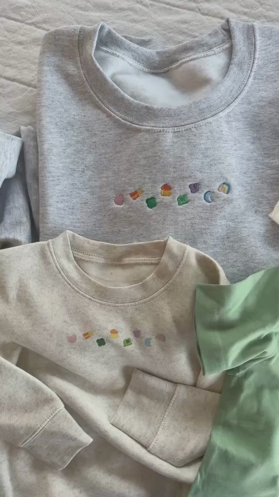 Video of St. Patricks Day Lucky Charms collection featuring both child and adult products - Little Mama Shirt Shop
